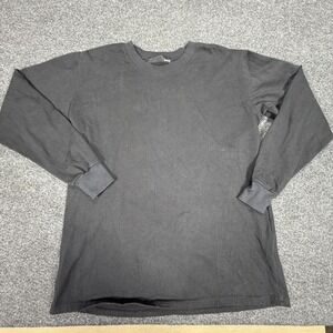 Select Shirt Mens Medium‎ Black Long Sleeve Crewneck Made In Los Angeles Cotton